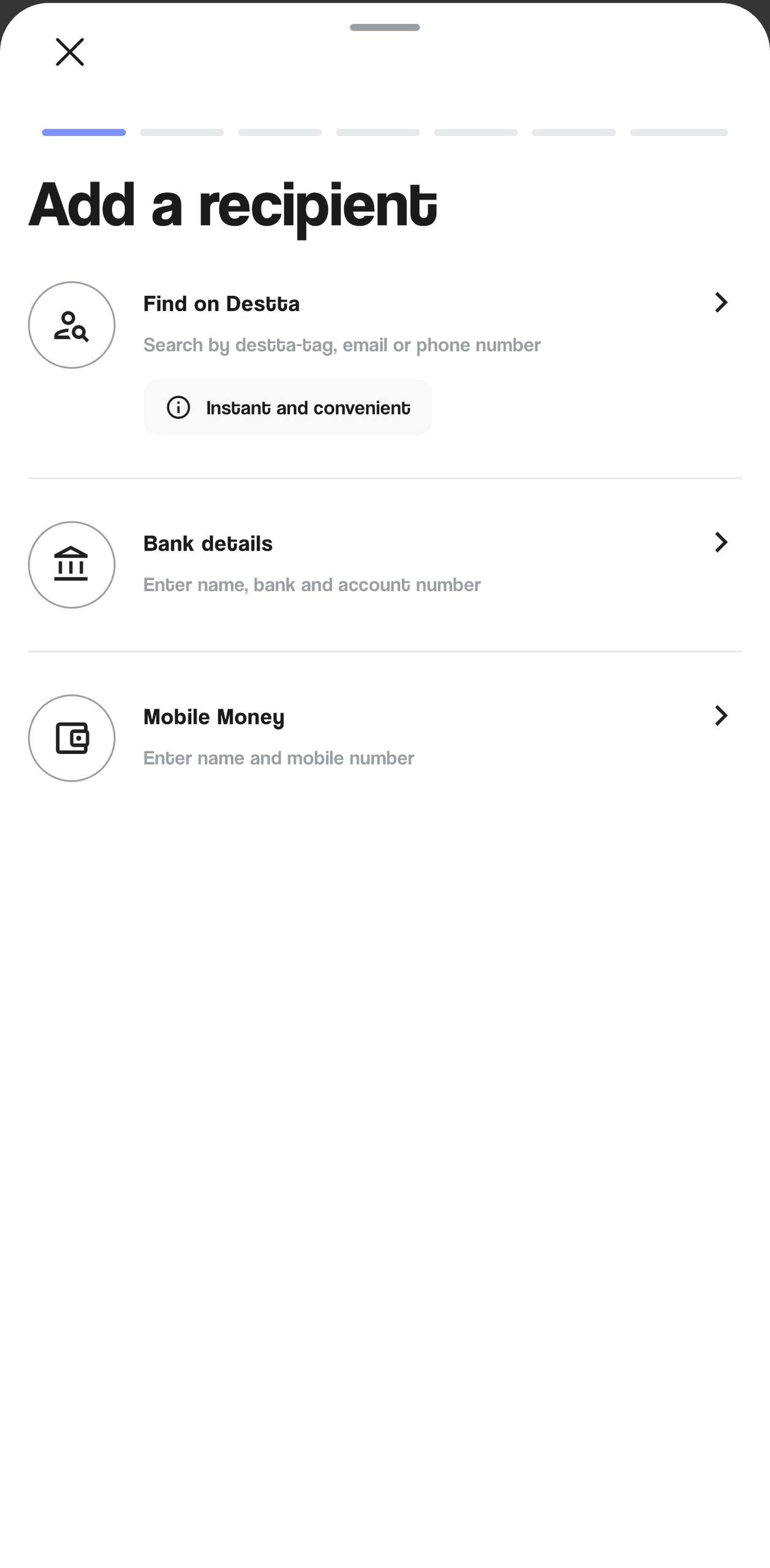 Choose How It's Delivered – Destta app
